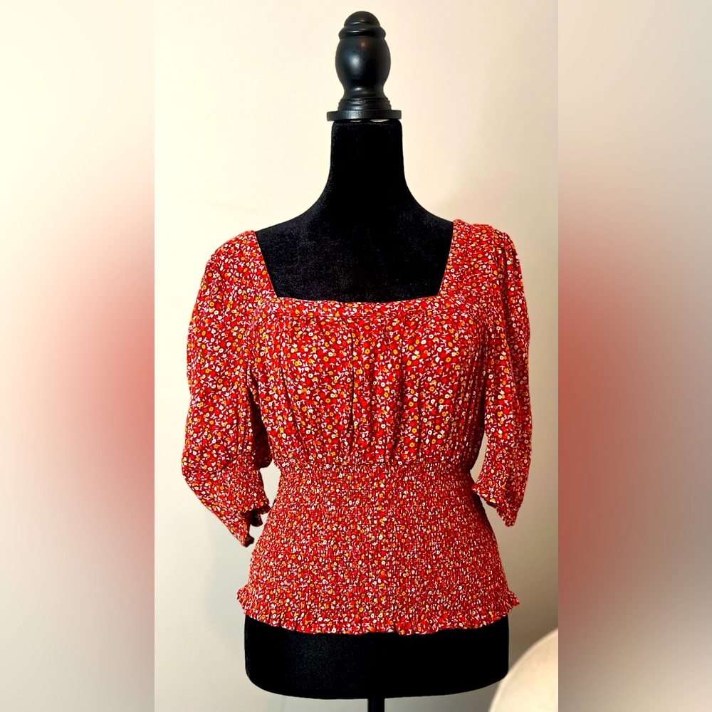 Floral Print Blouse Size M